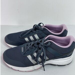 Adidas Women's Dark Gray and Light Pink Sneakers